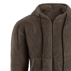 Sudadera con Capucha de Forro Polar Sherpa Personalizada para Hombre y Mujer, Suave, Cálida, con Cierre, para Invierno, Informal, de Moda, para Actividades al Aire Libre, de Fábrica - Product Image 2