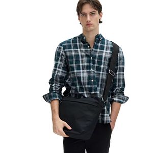 Camisa a Cuadros de Lino y Algodón para Hombre, Cómoda para Uso Diario, Proveedor al por Mayor - Product Image 2