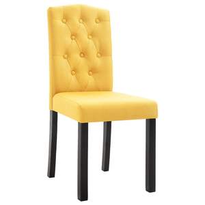 6pcs Yellow Fabric <b>Dining</b> <b>Chairs</b> - Product Image 4