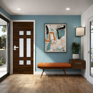 Puerta de Baño de PVC Impermeable, Resistente al Fuego, a los Arañazos y a las Termitas, para Dormitorio, Cocina, Interiores de Casas Modernas y Urbanas - Product Image 1