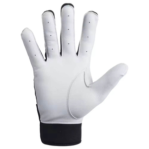 Guantes de Béisbol Personalizados al Por Mayor, Guantes de Béisbol de la Mejor Calidad Hechos de Cuero Vacuno, Guantes de Bateo Blancos y Negros - Product Image 2