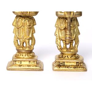 งานฝีมือรูปปั้นทองเหลืองขนาด4นิ้วของลอร์ดหนุมานและการูด้าทำในอินเดีย - Product Image 3