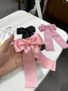 Accessoires pour cheveux pour enfants à usage quotidien et pour les fêtes, avec longues queues pour filles, 10*17cm, pince à cheveux en satin vietnamien, style élégant - Product Image 2