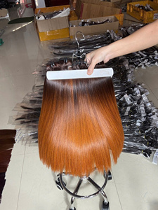Extensions de cheveux en vrac, ondulés naturels, raides, multicolores, 100 % cheveux humains vierges Remy, double trame, vente en gros - Product Image 6