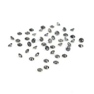 Diamant naturel sel et poivre 1,80 mm, taille ronde, diamant brut, taille brillant rond, pierre précieuse naturelle pour bijoux en gros - Product Image 4