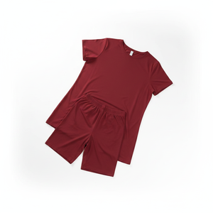 Vente en gros et sur mesure de t-shirts et shorts en tricot rayé élastique de haute qualité pour femmes en été - Product Image 5