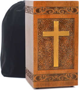 Urnes funéraires en bois pour cendres humaines adultes, personnalisables - Product Image 1