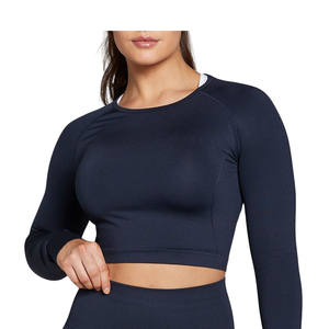 เสื้อกล้ามครอปคอกลมผ้าริบสำหรับออกกำลังกายและลำลองสำหรับผู้หญิงไซส์ใหญ่แบบขายส่งตามสั่ง - Product Image 1