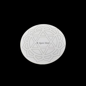 Plaque de méditation Chakra coeur Reiki de qualité supérieure planche de bois faite à la main sculptée avec Agate de pierres précieuses cadeau décoratif brut pour la guérison de l'amour - Product Image 2