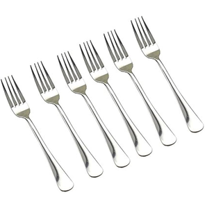 Ensemble de couverts en acier inoxydable de qualité supérieure, design classique, 4 pièces, fourchettes à dessert et à dîner - Product Image 4