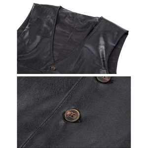 Chaleco de Cuero Genuino para Mujer, Estilo Motero, Moderno, Suave, Duradero, Cómodo y Elegante, Ropa Urbana Premium - Product Image 6