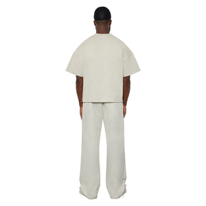 Camiseta de Alta Calidad para Hombre, Estilo Urbano, 100% Algodón, de Lujo, Hombros Caídos, Corte Holgado, Transpirable, Cuello Redondo - Product Image 4