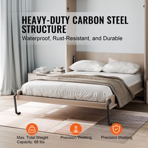 Kit Letto a Scomparsa Queen Size Deluxe Fai-da-te, Letto a Parete Robusto con Leva Pneumatica, Hardware Meccanico Pieghevole per Mobili - Product Image 2