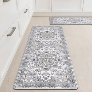 Tapis de cuisine moderne antidérapant, résistant à la saleté, personnalisable, lavable, avec envers en caoutchouc, épaisseur moyenne, en polyester, fabriqué à la machine pour la maison - Product Image 1