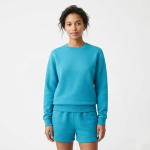 Sweat-shirt décontracté d'hiver pour femme, col rond, en molleton de coton, coupe classique, design personnalisé - Product Image 4