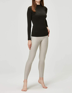 New Luxury Solid Color <b>Compression</b> Shirt for <b>Women</b> Yoga Sports Wear Brushed Tight High Stretch Nude Soft Long Sleeve Yoga <b>Top</b> - Product Image 4