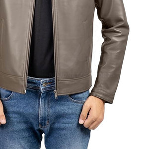 Veste en cuir respirante pour homme, fabrication pakistanaise, couleur unie, confortable, pour la saison d'automne - Product Image 6