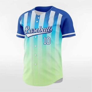 Maillot de baseball personnalisé respirant sublimé, entièrement boutonné, pour les équipes de la ligue des jeunes et les matchs de baseball universitaires - Product Image 2