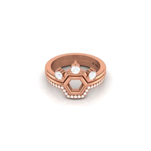 Radiant Crowned Gem 925 Sterling Silver <b>Ring</b> Gold Plated Micro Pave <b>Engagement</b> Band Elite Craftsmanship <b>Unique</b> Output - Product Image 1