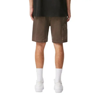 Shorts en jean foncé pour hommes, très demandés, respirants, séchage rapide, personnalisables, confortables, taille haute, avec détails troués et ceinture