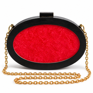 Black Red Resin Cross-Body <b>Clutch</b> Purse with <b>Pearl</b> Decoration Eco-Friendly for Wedding and Special Occasions - Product Image 1