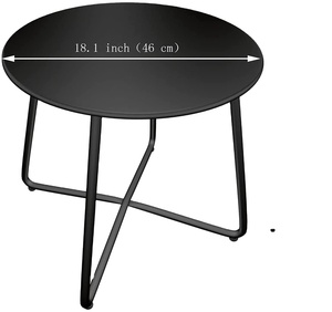 Table latérale en métal brillante, meubles de salon, chambre à coucher, fournitures d'hôtel, Table basse, thé, nouvelle collection, noir - Product Image 1