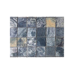 Baldosas de Pizarra Pulida Gris Plateado Natural para un Diseño Elegante de Pisos Interiores y Paredes Exteriores - Product Image 1