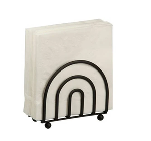 Metal Tissue Holder <b>Black</b> Finish Decorative Stand for Home Office Table Decor <b>Black</b> Finish Metal <b>Black</b> <b>Napkin</b> Holder - Product Image 1