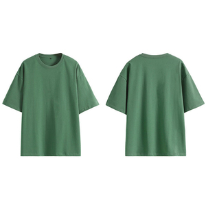 T-shirt à manches courtes pour homme, noir et blanc, 100% coton, poids lourd 180g, col rond, coupe classique, imprimé, style streetwear, jersey - Product Image 2
