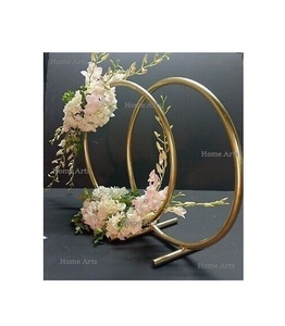 Juego de 2 centros de mesa de metal con diseño circular, de la mejor calidad, tamaño personalizado, centro de mesa circular de Home Arts - Product Image 1