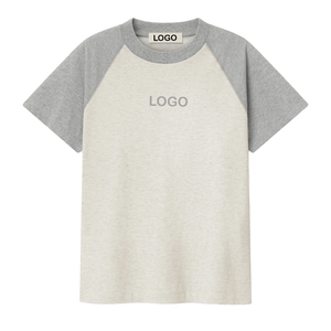 T-shirt en coton premium personnalisé pour femme, coupe classique, style baseball, jersey de coton, manches contrastantes, streetwear, OEM, haut décontracté et tendance - Product Image 1