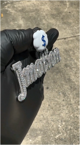 Colgante de Letra Personalizado de Moissanita Estilo Hiphop, Cadena de Moda con Incrustaciones, Joyería de Plata 925 con Nombre para Hombre, Envío Gratis - Product Image 4
