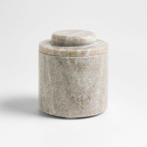 Tarro de almacenamiento de mármol negro de gran venta con tapa, contenedor decorativo de lujo, organizador moderno para baño, tarro de piedra natural premium - Product Image 4