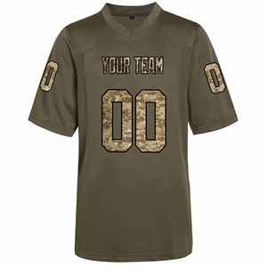 Maillots de football américain personnalisés en polyester respirant, grande taille, unisexe, haute qualité, manches courtes, maillot d'équipe - Product Image 1