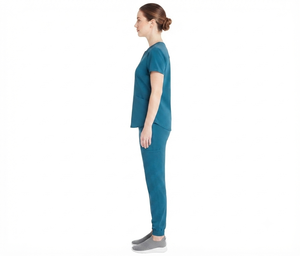 Uniformes Médicos de Verano para Mujer, Conjuntos de Uniformes Elegantes de Alta Calidad, 72% Poliéster, 21% Rayón, 7% Elastano, Tela Tejida - Product Image 4