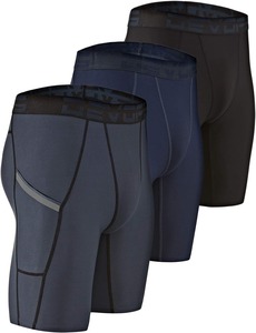 Custom <b>Men</b> <b>Compression</b> <b>Shorts</b> With Pocket Quick Dry 4 Way Stretch Gym Running Fitness Sports Base Layer OEM Wholesale Apparel - Product Image 1