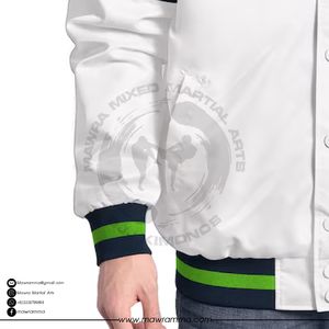 Vintage Patchwork Satin Bomber <b>Jacket</b> Unisex Custom Logo Embroidery Varsity <b>Jacket</b> Oversized Streetwear Patch Design OEM Coat - Product Image 3