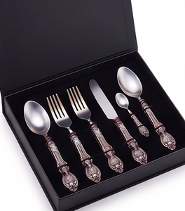 High Quality <b>Vintage</b> Design <b>Cutlery</b> Set Elegant Stainless Steel Flatware Timeless Kitchen Dining Essentials Luxury Tableware - Product Image 6