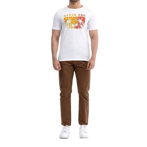 Haute qualité hommes 100% coton écologique respirant T-Shirt imprimé conception vêtements d'été col rond à manches courtes Logo personnalisé - Product Image 1