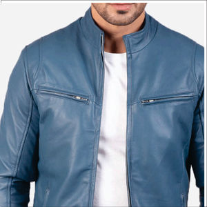 แจ็คเก็ตหนังขายดี คอตั้ง ซิป ปิด แบบลำลอง ไซส์ใหญ่สำหรับผู้ชาย มีกระเป๋า แจ็คเก็ตฤดูหนาวสำหรับผู้ใหญ่ - Product Image 2