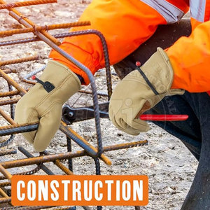 Guantes de Trabajo de Cuero Duraderos, Antideslizantes, Impermeables, Personalizables, en Stock - Product Image 5
