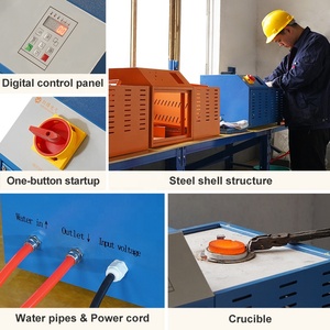 1KG/2KG/3KG 3-10KW Industrial <span class=keywords><strong>Mini</strong></span> Metal Smelting <span class=keywords><strong>Furnace</strong></span> Indução Ouro <span class=keywords><strong>Melting</strong></span> Crucible Máquina Pequenas Fundições De Ouro Elétrico - Product Image 3