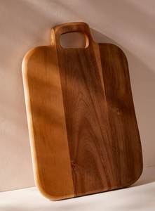 Tabla de cortar ecológica H a CRAFT de mango, teca y bambú con soporte para cuchillos, apta para lavavajillas, para uso en la cocina. - Product Image 4