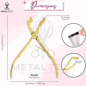 Professional Stainless Steel Tape-In Hair Extension Plier Gold Clamp <b>Tool</b> for Tape-In Extensions Hair Extension Clamp <b>Tools</b> - Product Image 3