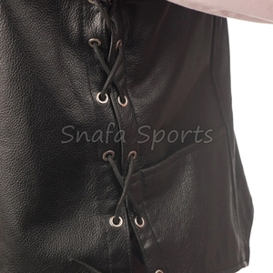 เสื้อกั๊กหนังสำหรับขี่มอเตอร์ไซค์ผู้ชายคุณภาพสูงสำหรับฤดูร้อน ดีไซน์ระบายอากาศได้ดี ราคาสุดคุ้ม เหมาะสำหรับนักขี่มอเตอร์ไซค์แนวสตรีทและแข่งรถ เสื้อกั๊กหนังคุณภาพสูง - Product Image 4