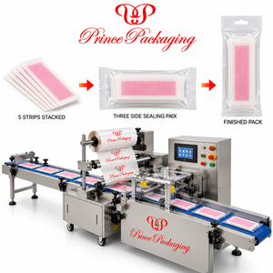 Machine d'emballage automatique pour bandes de cire, pour l'emballage de bandes de cire simples et empilées - Product Image 3