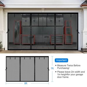 Tenda per Porta del Garage 7*8 ft in PVC Trasparente, Isolante per Basse Temperature, Antivento, Antipolvere e Antiinsetti - Product Image 3