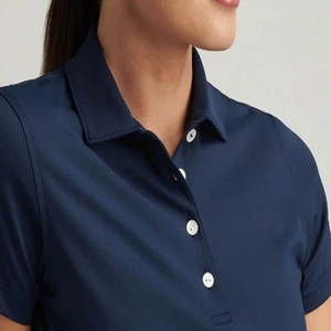 Camisas de Mujer de Alta Calidad, Tendencia 2026, Color Azul, Poliéster/Algodón 220g, Manga Corta, Casual, Transpirable, Personalizable OEM - Product Image 2