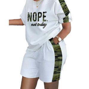 Ensemble 2 pièces décontracté d'été pour femme : T-shirt uni et short au-dessus du genou, à volants, respirant et écologique - Product Image 3