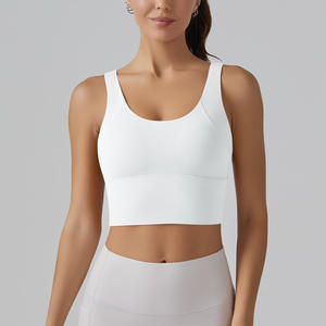 Soutien-gorge de sport pour femme en promotion – Haute qualité, extensible dans 4 directions, respirant, écologique, élasticité moyenne, XS personnalisable à l'avant - Product Image 3